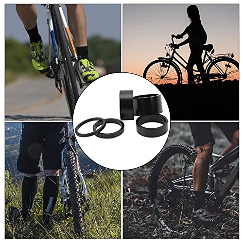 Headset Spacer, Bike Front Stem Fork Washer Stem Spacers Fork Washer Aluminum Alloy Black for Road Bike for Mountain Bike