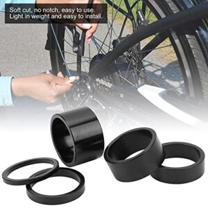 Headset Spacer, Bike Front Stem Fork Washer Stem Spacers Fork Washer Aluminum Alloy Black for Road Bike for Mountain Bike