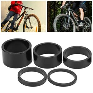 Headset Spacer, Bike Front Stem Fork Washer Stem Spacers Fork Washer Aluminum Alloy Black for Road Bike for Mountain Bike