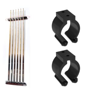 Micro Traders 20PCS Wall Mounted Fishing Rod Storage Clips Clamps Holder Rack Organizer Fishing Pole Holder Clip Storage Rack Billiards Snooker Cue Locating Clip 24mm