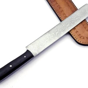 UK UNIQUE SHARP KNIVES BK-782 Handmade Stainless steel 15Inches Full Tang Hunting Knife - Beautiful Wenge Wood Handle