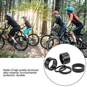 Headset Spacer, Bike Front Stem Fork Washer Stem Spacers Fork Washer Aluminum Alloy Black for Road Bike for Mountain Bike