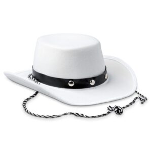 baby sized cowboy hat,baby cowgirl hats white 1 piece , infant party cowboy hats size small cowboy hats for toddler - 20” circumference – one size fits most – western cowboy costume accessories