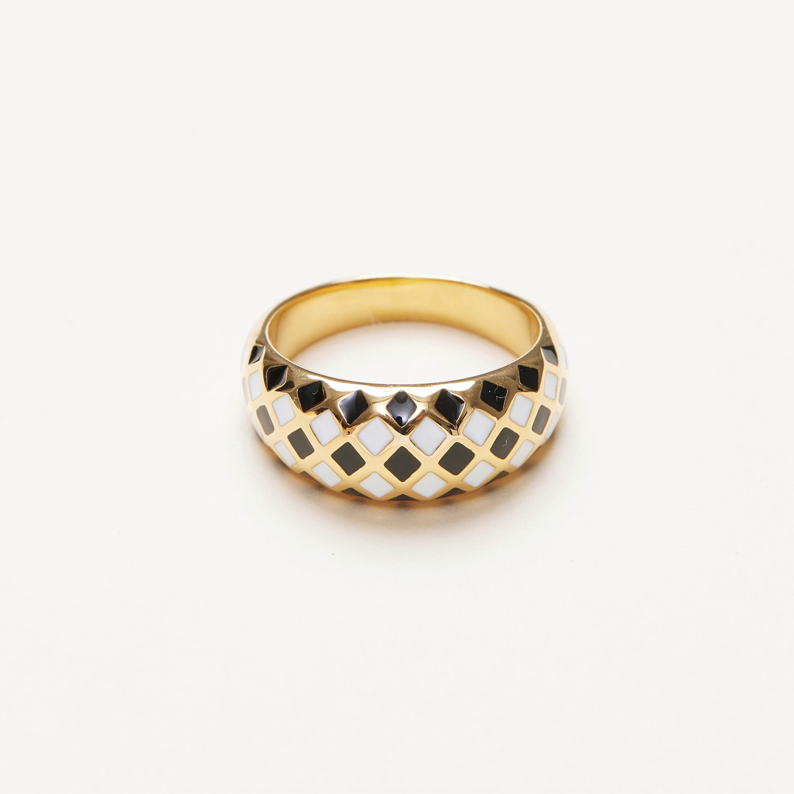 Shapes Studio Checker Dome Ring. Women Checker Ring (6)