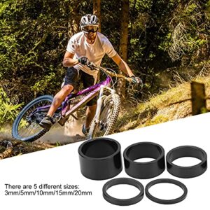 Headset Spacer, Bike Front Stem Fork Washer Stem Spacers Fork Washer Aluminum Alloy Black for Road Bike for Mountain Bike