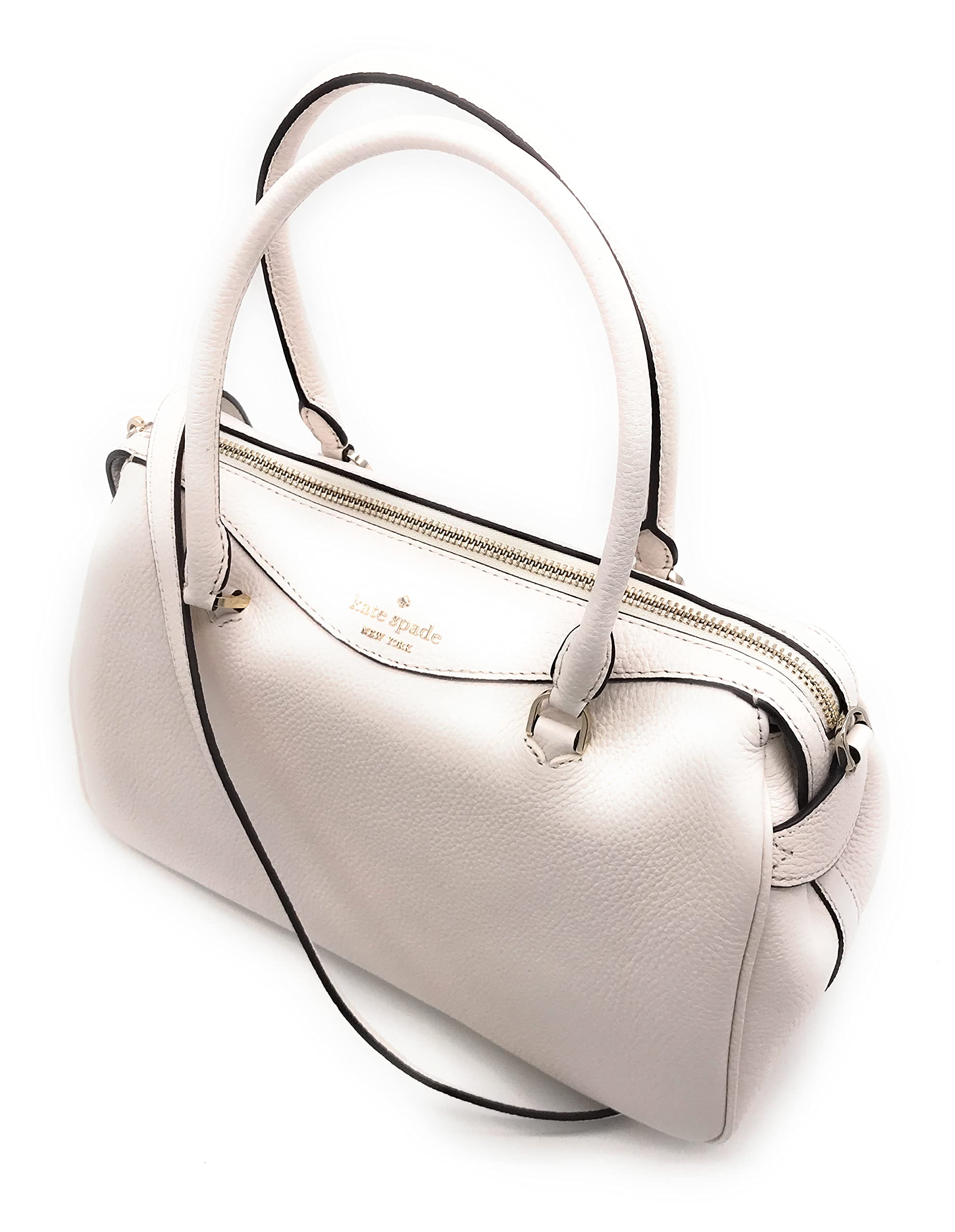 Kate Spade New York Mimi Leather Satchel (Parchment) (Parchment)