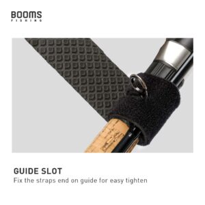 Booms Fishing PB4 Fishing Rod and Reel Case 4.4ft~5ft and RS3 Fishing Rod Wrap Pole Straps 9.6" 6pcs