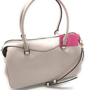 Kate Spade New York Mimi Leather Satchel (Parchment) (Parchment)