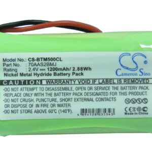 Flujoy 1200mAh/2.4V Replacement Battery for Binatone Micro DECT MD-500 Big Button Combi Micro DECT kompatibel MD500