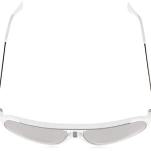 SOUTHPOLE 5070SP Modern Vented Lens UV400 Protective Aviator Pilot Sunglasses. Cool Gifts for Men, 59 mm, White & Grey