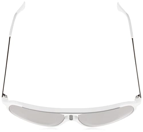 SOUTHPOLE 5070SP Modern Vented Lens UV400 Protective Aviator Pilot Sunglasses. Cool Gifts for Men, 59 mm, White & Grey