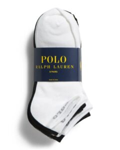 polo ralph lauren 8pk outlined logo no show athletic socks