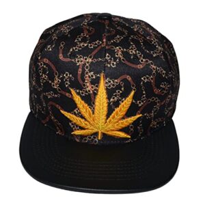 Popfizzy Weed Hat, Unisex Pot Leaf Hats, Cannabis Baseball Caps, Hip-Hop Hats, Marijuana Snapback Cap, Weed Gifts for Stoners (Weed 6)