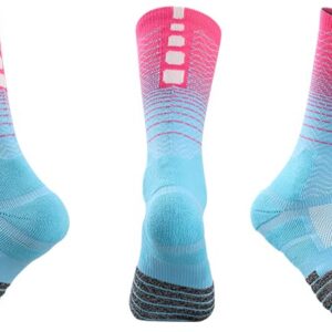 YQHMT Athletic Crew Socks Performance Thick Cushioned Sport Basketball Running Training Compression Socks for Men & Women