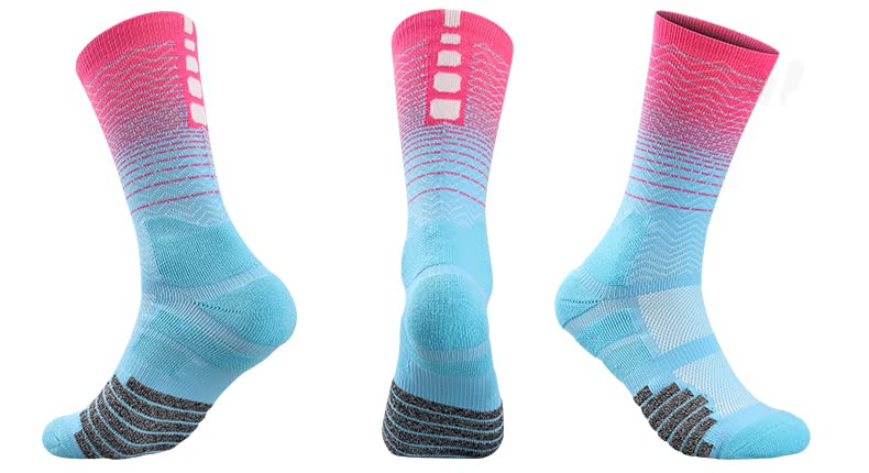 YQHMT Athletic Crew Socks Performance Thick Cushioned Sport Basketball Running Training Compression Socks for Men & Women