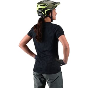 Troy Lee Designs Cycling MTB Bicycle Mountain Bike Jersey Shirt for Women, Lilium SS Jacquard (Black, X-Large)