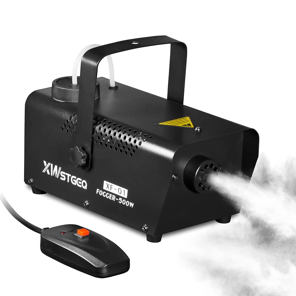 XWSTGEQ Fog Machine Smoke Machine for Halloween Parties Wedding Photography,500 Watt Portable Safe Fogger Machines with 2 Temperature Controllers