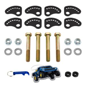 Supreme Suspensions - ± 1.5° Upper Arm Camber/Caster Alignment & Lockout Kit for 1999-2019 Chevrolet Silverado & GMC Sierra 1500 2WD 4WD - Left & Right Caster/Camber Adjusting Kit