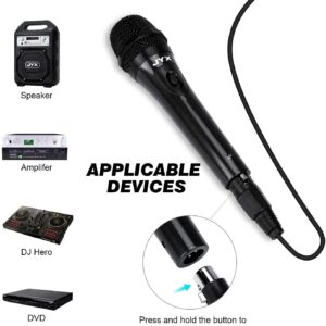 JYX Dynamic Vocal Karaoke Microphone, Handheld Wired Microphone with ON/Off Switch, for Karaoke Machine/Speaker/Amp/Mixer/PA System