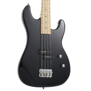 Davison Guitars Guitars 4 String Electric Bass Guitar, Black - Full Size Right Handed Beginner Kit with Gig Bag and Accessories