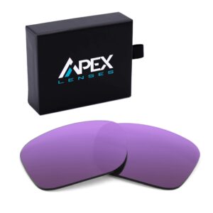 Apex Lenses Polarized PRO Replacement Lenses for Tom Ford TF500 Andrew Sunglasses (Purple)