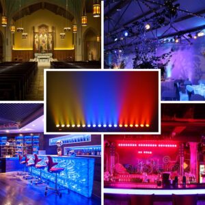 ValaVa DJ Lights Bar 40''72W 18LEDs RGBA 4 in 1 Stage Light Bar DMX Wash Light with Remote Control Sound Activated Uplight for Church Wedding Halloween Christmas Gig Bar Stage DJ Lighting