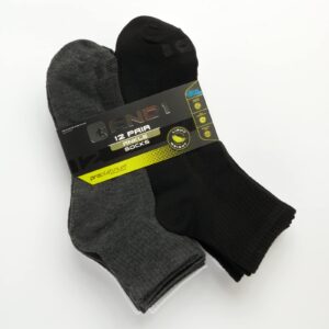 AND1 Men's Socks - PROPLATINUM Lightweight Quarter Cut Socks (12 Pack), Size Shoe size: 6-12.5, Assorted