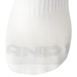 AND1 Men's Socks - PROPLATINUM Lightweight Quarter Cut Socks (12 Pack), Size 6-12.5, White