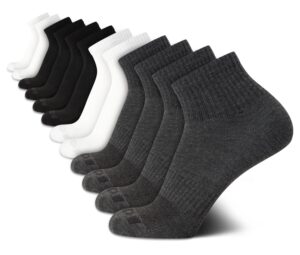 and1 men's socks - proplatinum lightweight quarter cut socks (12 pack), size shoe size: 6-12.5, assorted