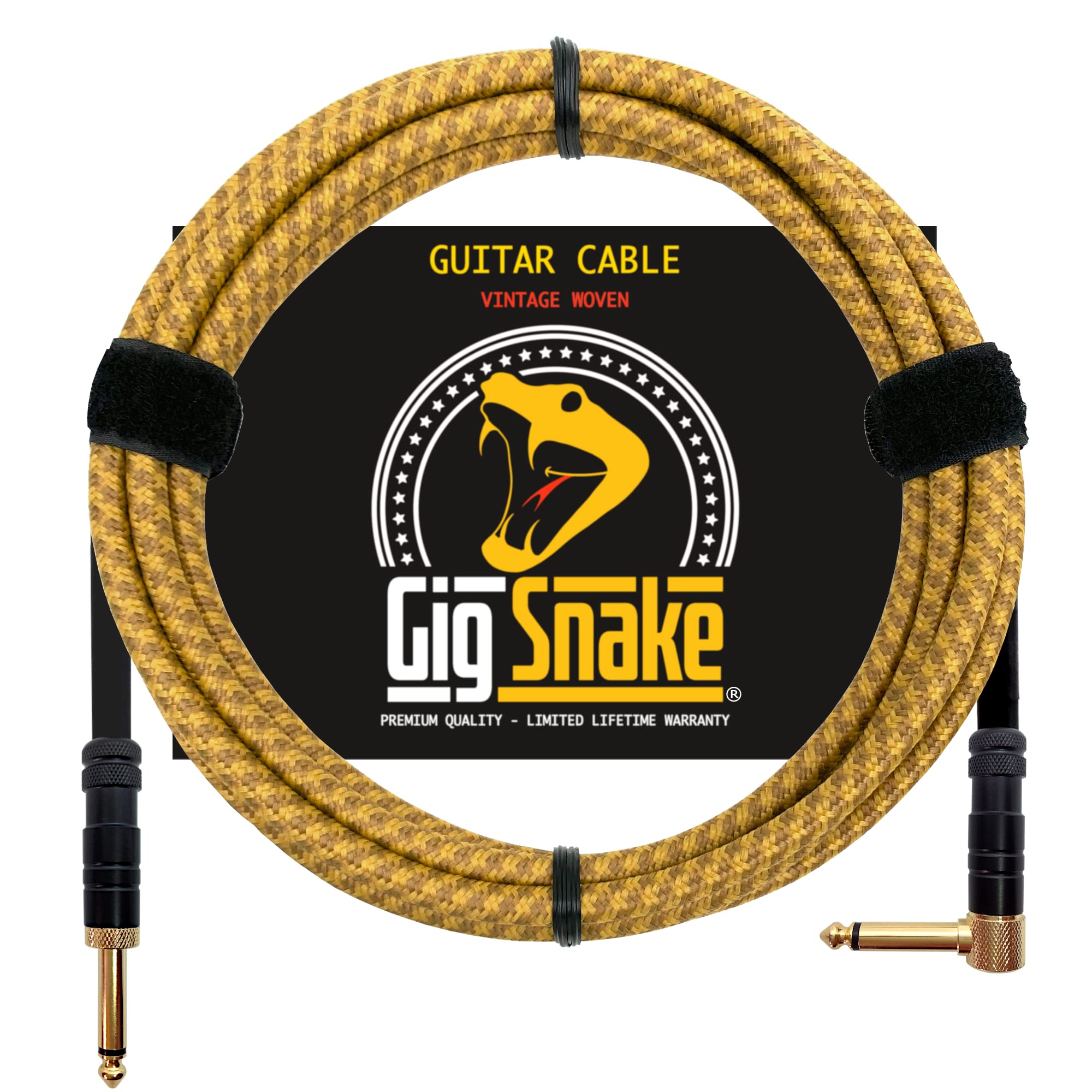 Gig Snake 10FT Yellow & 10FT Blue Guitar Cable Bundle