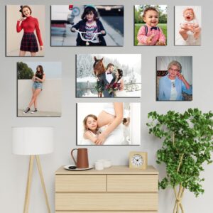 Canvas Prints with Your Photos, Canvas Prints Personalized Great Home Room Decor, Nice Wall Decor Artwork, Personalized Canvas Print Photos for Family Pet Wedding Friends Holiday Birthday Gift, Framed, Record the Beauty of People's Life, the Stage of Grow