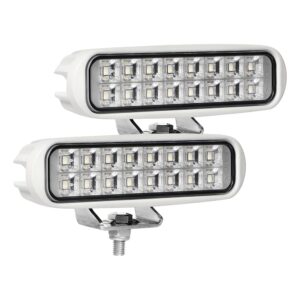 exzeit led boat lights, 2 pc deck/dock marine lights 3000lms 150°flood light, 6inch, 12/24 v