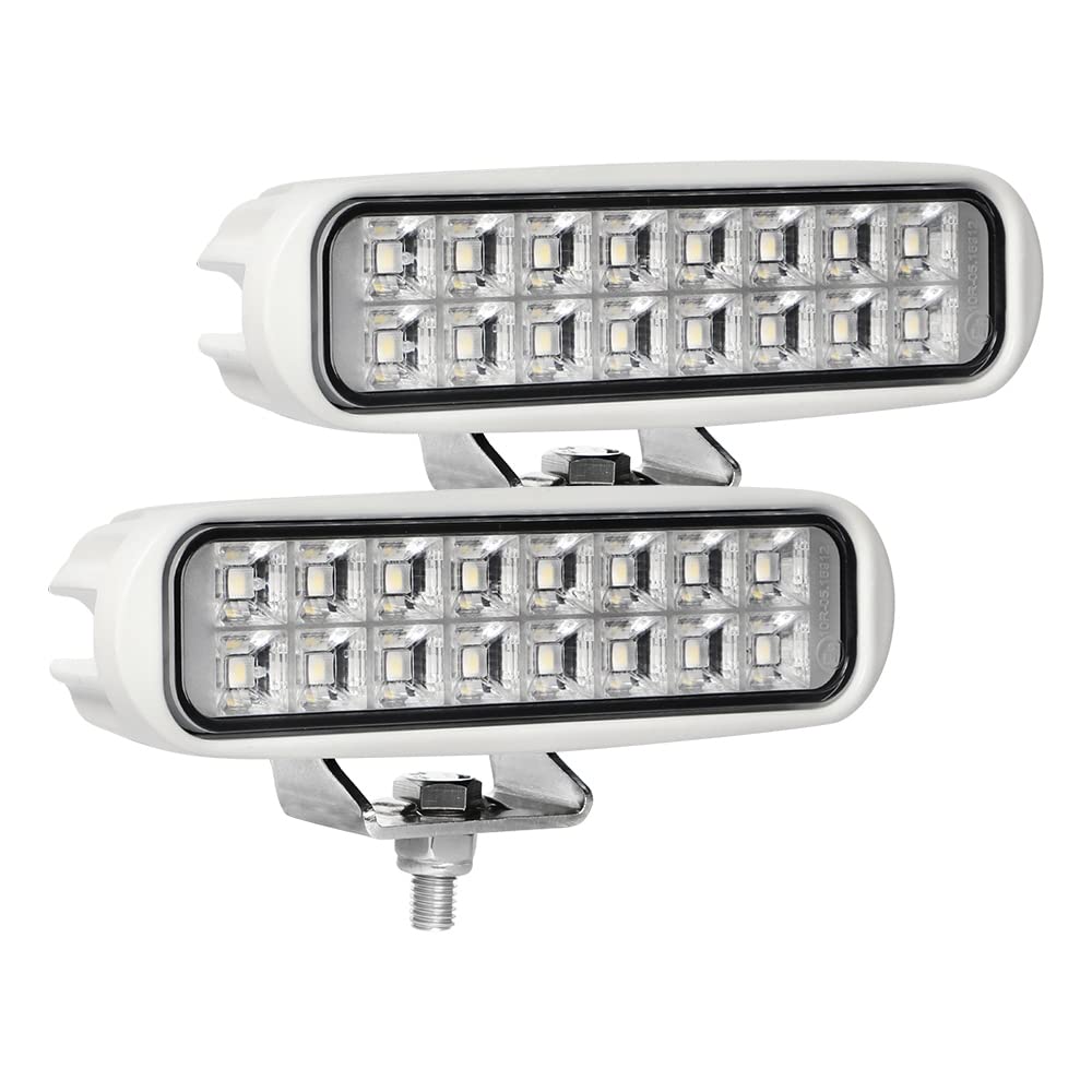 EXZEIT Led Boat Lights, 2 pc Deck/Dock Marine Lights 3000LMS 150°Flood Light, 6inch, 12/24 V