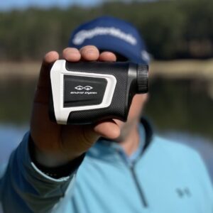 Snake Eyes L6 Slope Laser Golf Rangefinder, Lightweight, 700 Yard Range, Vibration Lock, Slope On/Off Switch, 6X Magnification, Flagpole Scanning