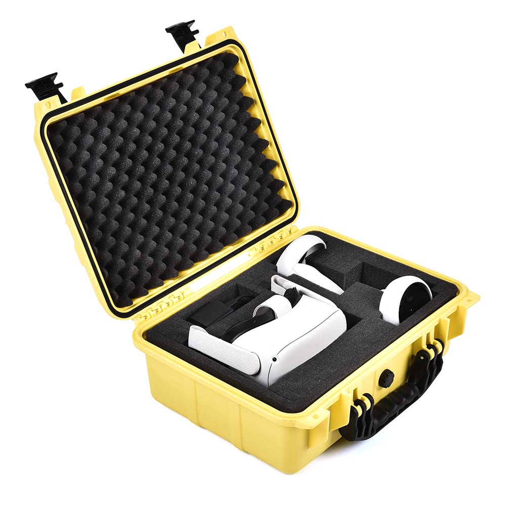 G-PLUS VR Carrying Case VR Outdoor Portable Protector Glasses Storage Box(Yellow)