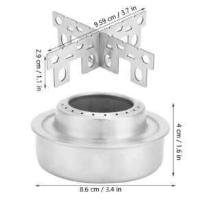 Mini Alcohol Stove,Ultralight Stainless Steel Mini Camping Stove Alcohol With Cross Stand For Camping Hiking Backpacking Picnic Bbq Outdoor Catering