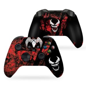 dreamcontroller carnage custom x-box controller wireless compatible with x-box one/x-box series x/s proudly customized in usa with permanent hydro-dip printing(not just a skin) (modded)