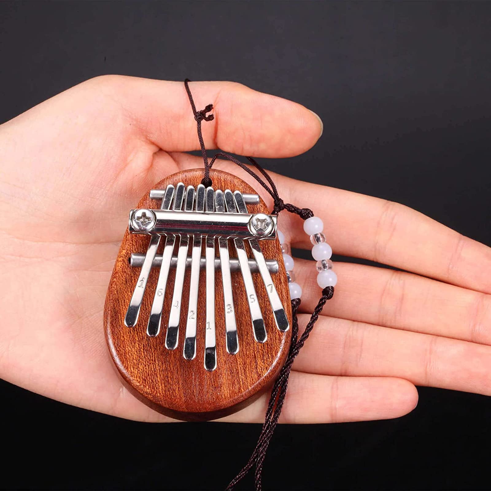 KMDJG Kalimba 8 Key exquisite Finger Thumb Piano, Musical Good Accessory Pendant Finger Piano Gift for Kids MUSIC001 0