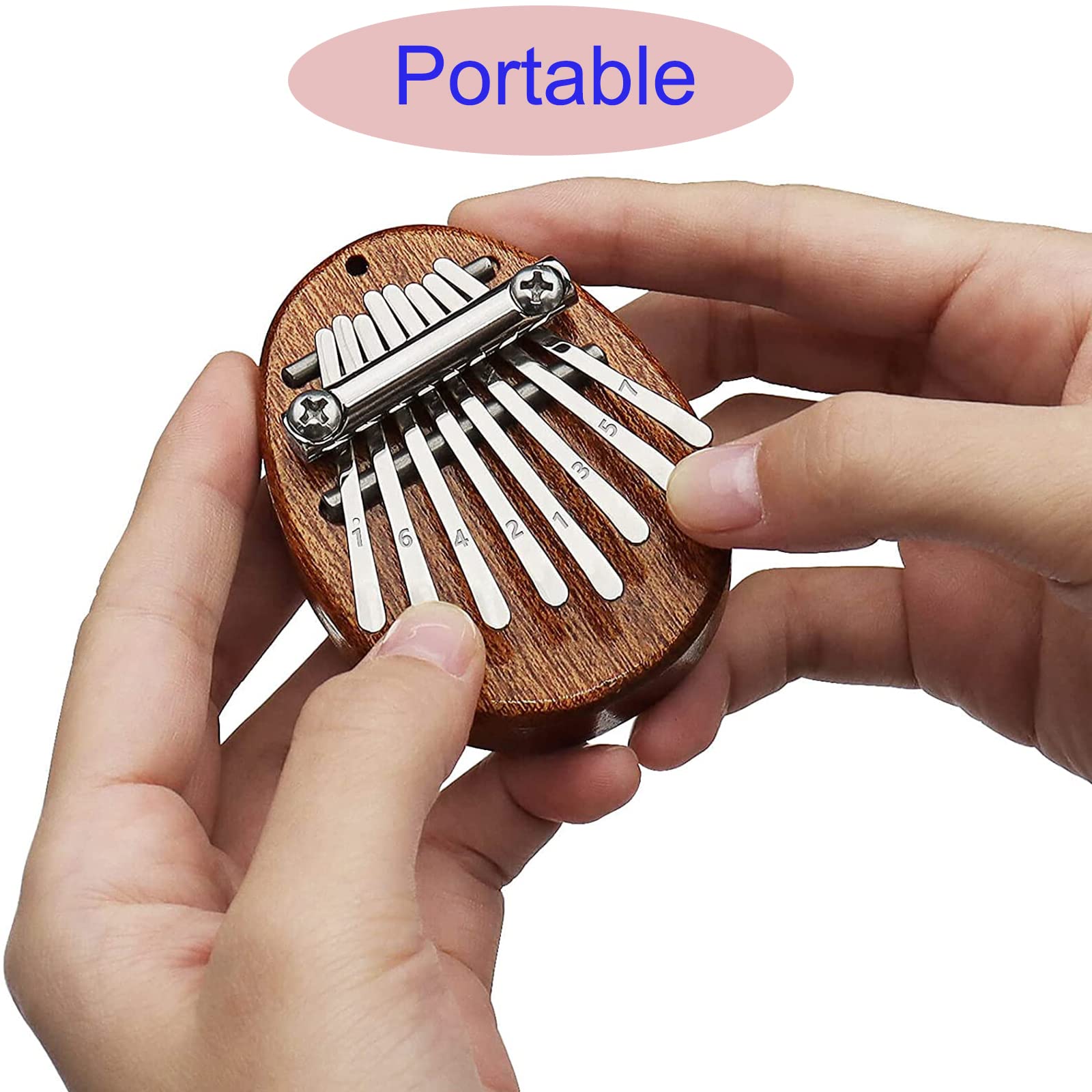 KMDJG Kalimba 8 Key exquisite Finger Thumb Piano, Musical Good Accessory Pendant Finger Piano Gift for Kids MUSIC001 0