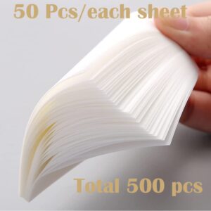 500 Sheets Transparent Sticky Notes Clear Sticky Notes Pads, Clear Post it Notes Translucent Sticky Notes Memo Message Reminder for Reading, Studying, Page Marker, Bookmarks, Home, Office, School