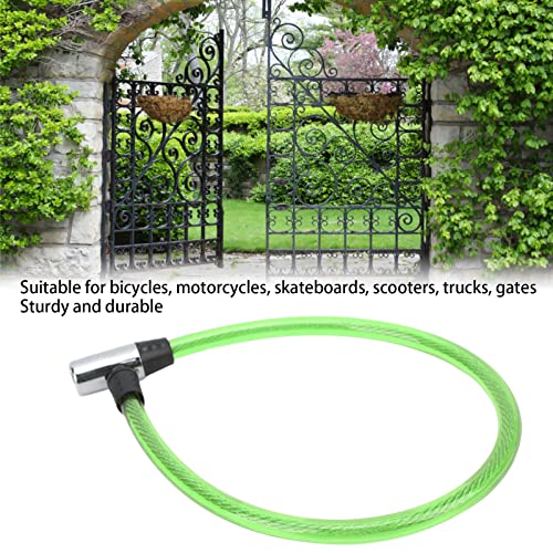 Cable Lock, Bike Cable Portable Size for Gate for Motorcycle for Bike(Green)