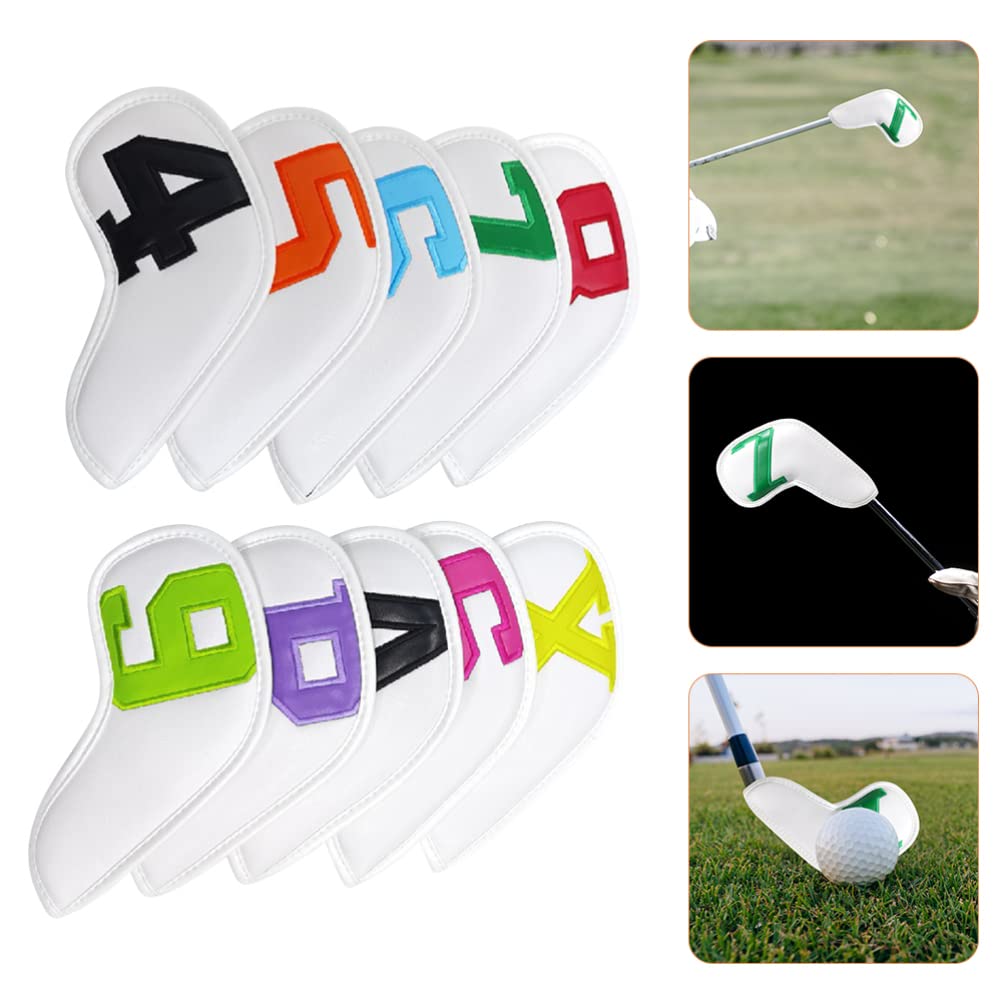 BESPORTBLE 10pcs Golf Club Cover Professional Club Cover Cover Golfs Rods Pu Putter Cover Water-Proof Putter Cover Mallet Putter Cover Club Equipment Pu Putter