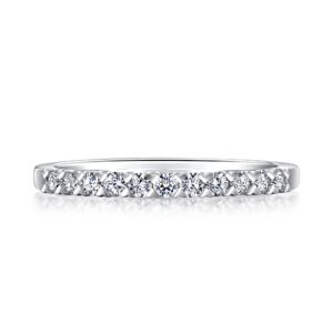 CHOW SANG SANG 18K Gold (GH color, SI Clarity) Diamond Ring for Women 93113R (Our Size 11 / US 5.25, White Gold)