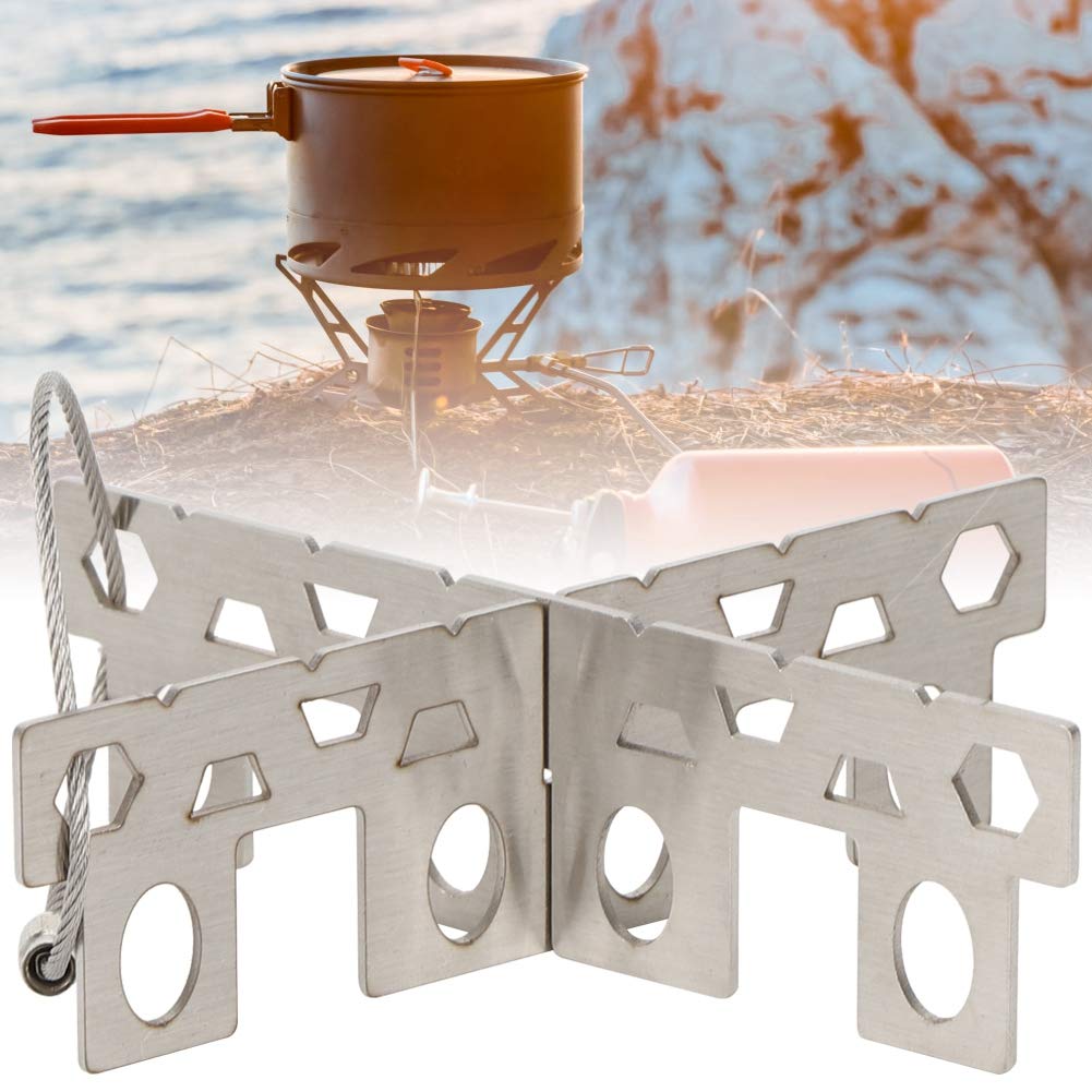 VBESTLIFE Alcohol Stove Cross Stand,Portable Stainless Steel Mini Camping Stove Shelf for Camping Hiking Picnic