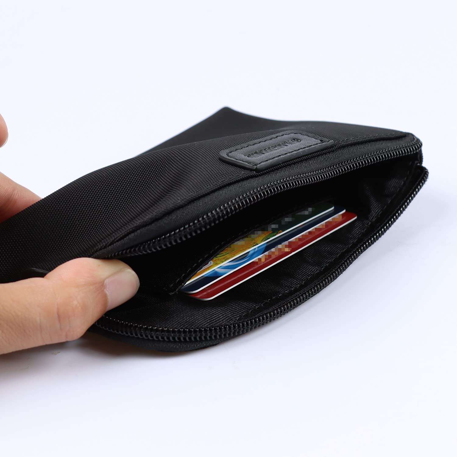 SMARTHAIR Coin Purse Change Wallet Pouch Nylon Card Holder for Women,Black,YS004