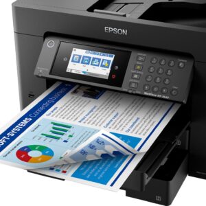 Epson Workforce Pro WF-78 Series Wireless All-in-One Inkjet Printer, Wide-Format Printing up to 13" x 19", Auto Duplex Print, Copy Scan Fax, Two 250-Sheet Trays, 50-Sheet ADF