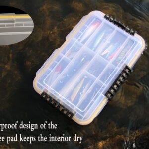 Transparent Airtight Fishing Tackle Box 3600/3700 Tackle Box Waterproof Sunscreen Fishing Tackle Storage Tackle Box Organizer Ruisheng AT (3700×2)