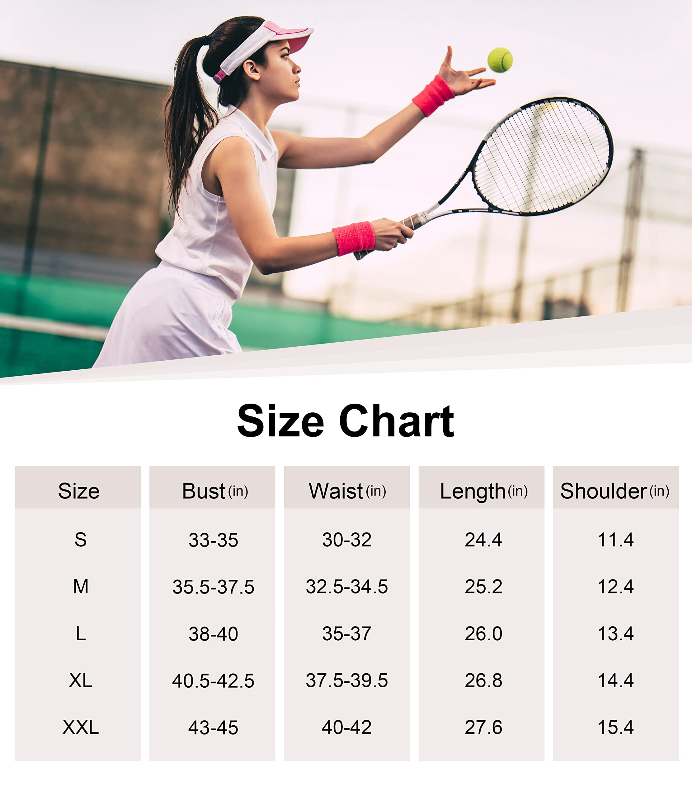 Obla Women's Sleeveless Golf Shirt V-Neck Lightweight Quick Dry Tennis Tank Tops Polo Shirts for Women(A White_XL)