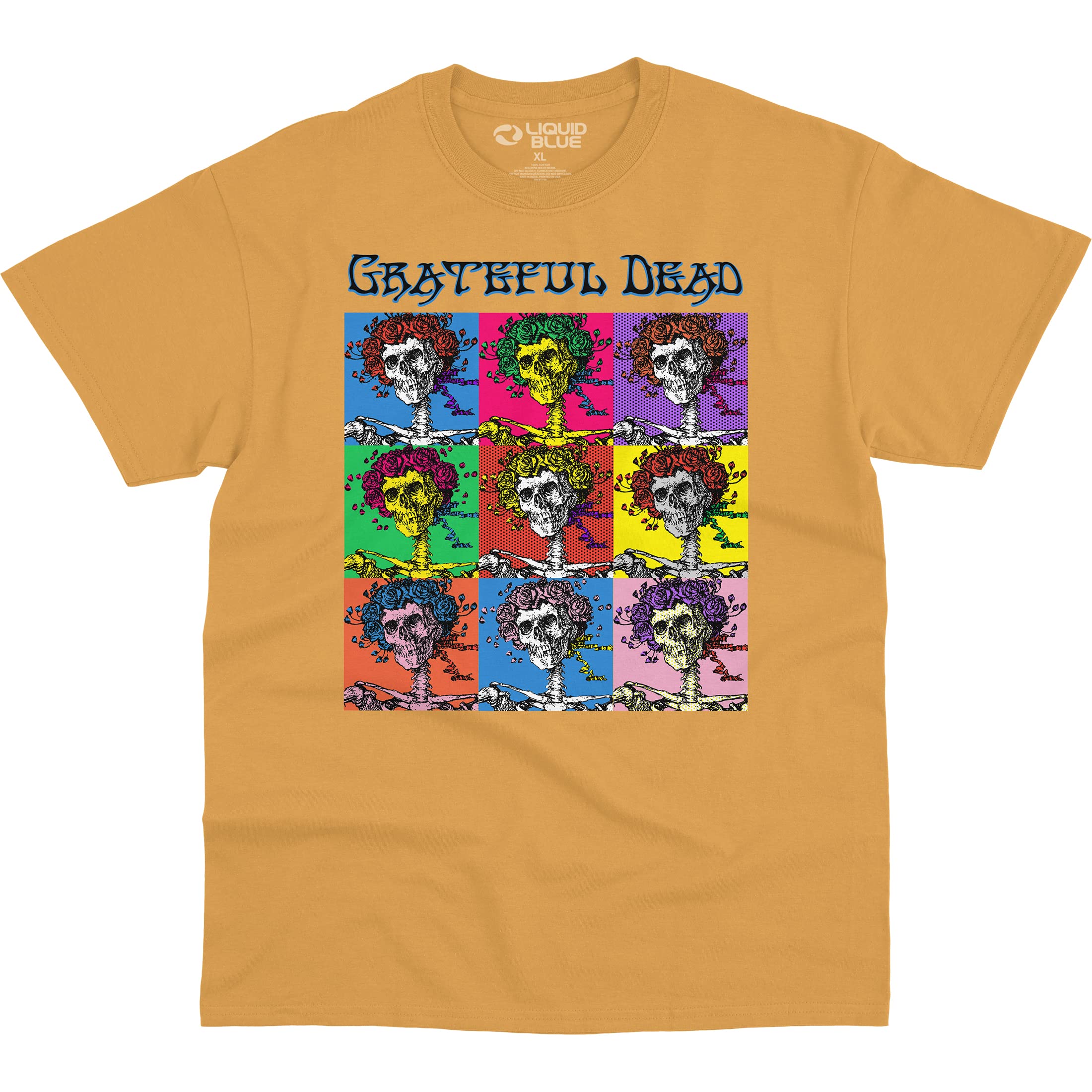 Liquid Blue Unisex-Adult Standard Grateful Dead Hollywood Bertha, Gold, X-Large