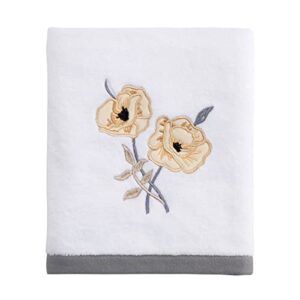 avanti linens - hand towel, soft & absorbent cotton towel (marielle collection), white